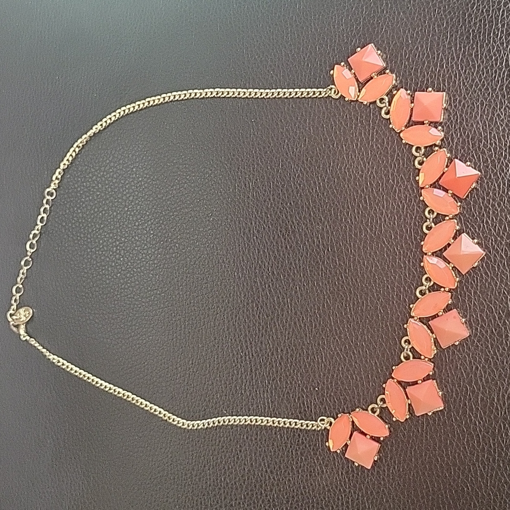 Peach and Gold Necklace